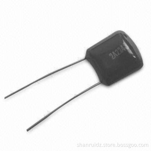Polyester Film Capacitor with Small Dissipation Factor and High Stability/Reliability